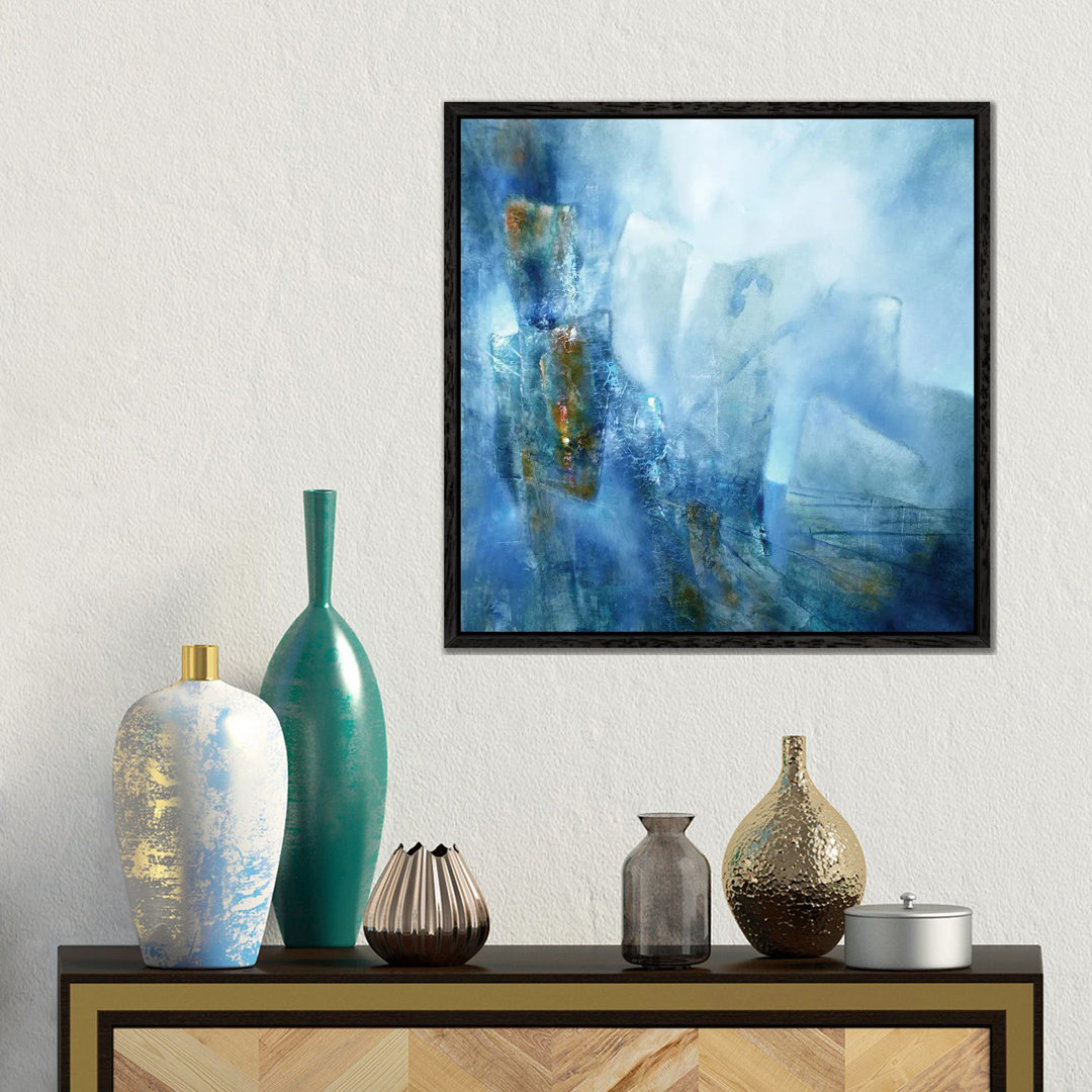 Dialog in Blau von Annette Schmucker - Galerie-verpackte Leinwand Giclée auf Leinwand