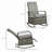 Outsunny Outdoor Rattan Rocking Chair Patio Recliner