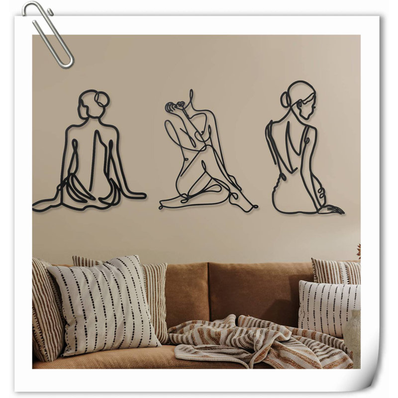 Art mural minimaliste femme abstraite