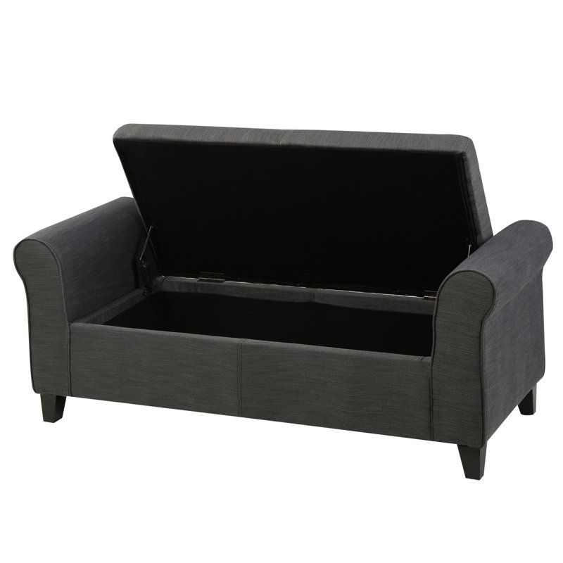 Banc de rangement à bras, Gris