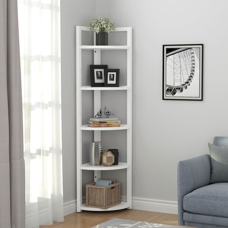 Latitude Run® Adinda 5 Shelves Triangle Corner Shelf & Reviews