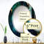 Otabek - Géode abstraite en marbre vert et bleu II - Miroir mural abstrait en marbre-1532156080