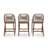 Upholstered Counter Stool with Aluminium Frame-68020293