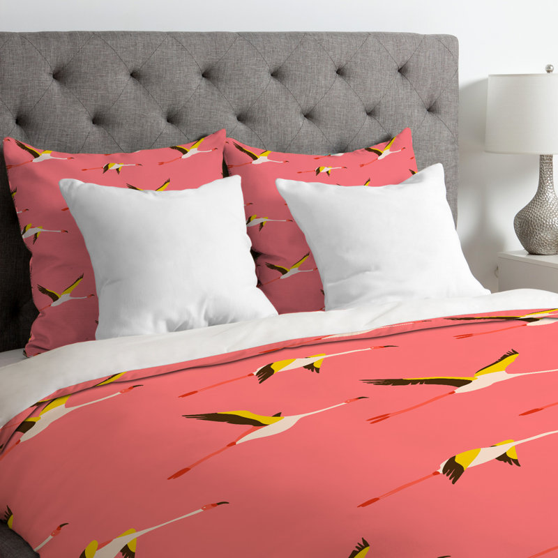 Housse de couette Holli Zollinger Flamingo Crush, Housse de couette pour très grand lit