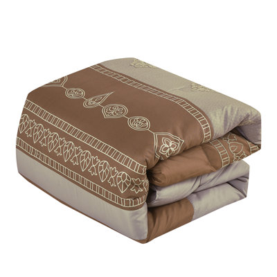 Brown and Beige Mandala Comforter Set King