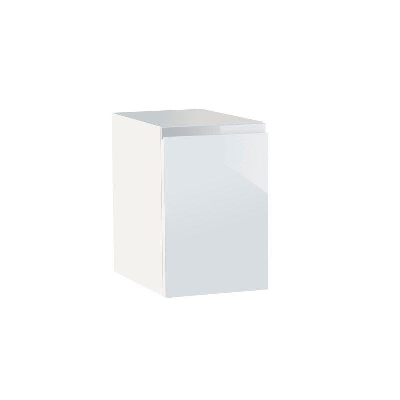 Unité de base à porte simple gauche DAX Pasadena - 12 po x 19 po x 18 po, Blanc
