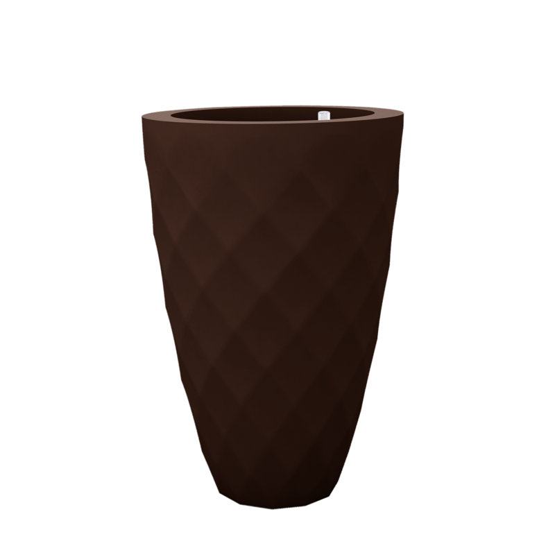 Vases Polyethylene Resin Pot Planter, 39.25" H x 25.5" W x 25.5" D, Bronze