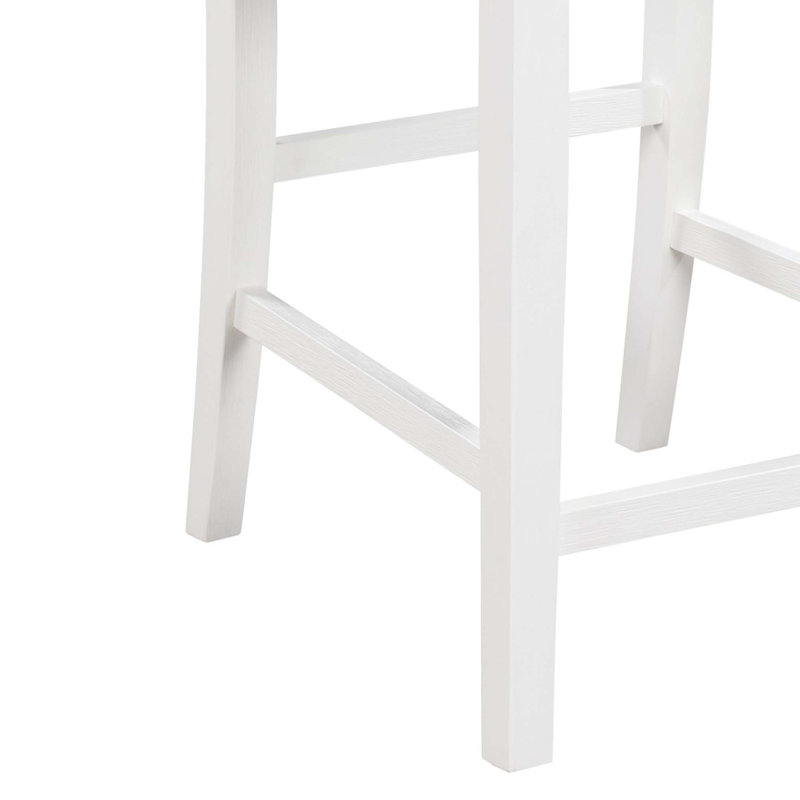 Ensemble de 2 chaises rembourrées Graham, Siège crème / cadre blanc