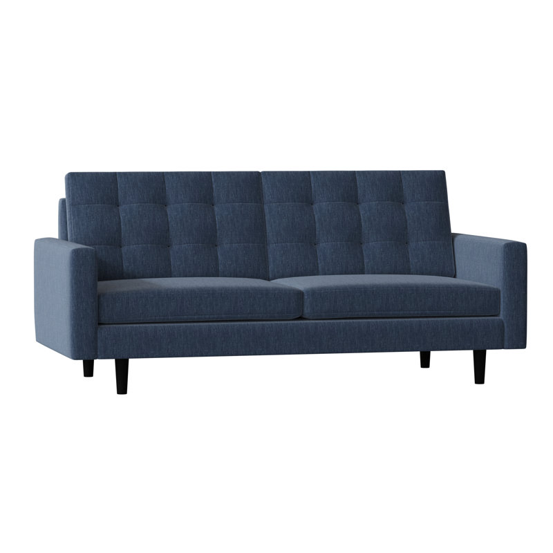 Canapé à accoudoirs carrés avec coussins réversibles, Denim Key, Standard, Naturel