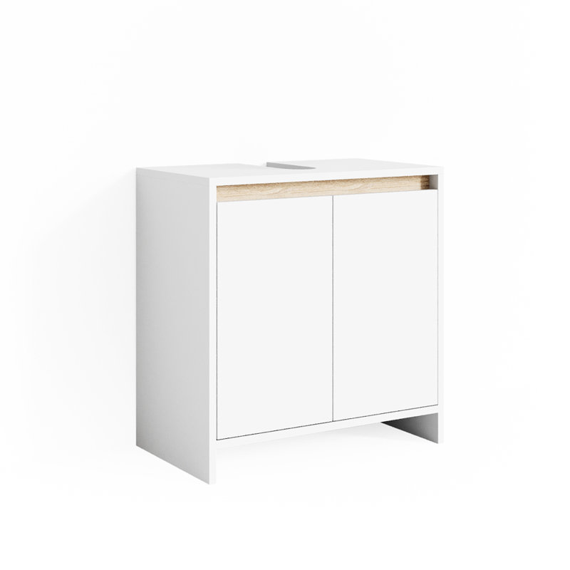 Skeggi 58cm Single Bathroom Vanity Base Only in White
