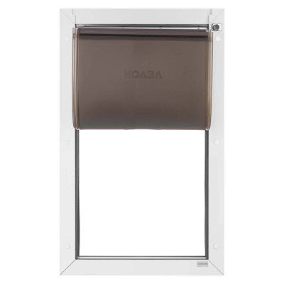 Pet Door, X-Large, with Double Magnetic Flaps and Metal Frame, Strong and Weatherproof Dog Door for Interior and Exterior Doors, Easy to Install, Easy In-and-Out Access for Doggies, White