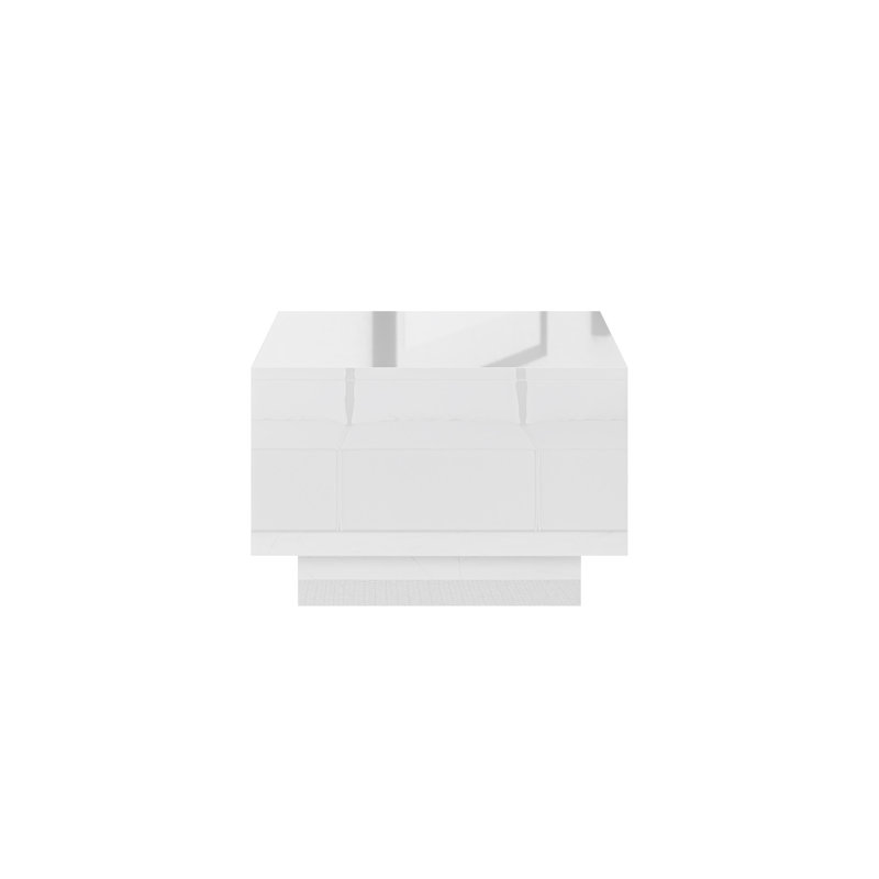Coffee Table Caoilainn with Storage Compartments, 40cm H x 60cm L x 60cm W, White
