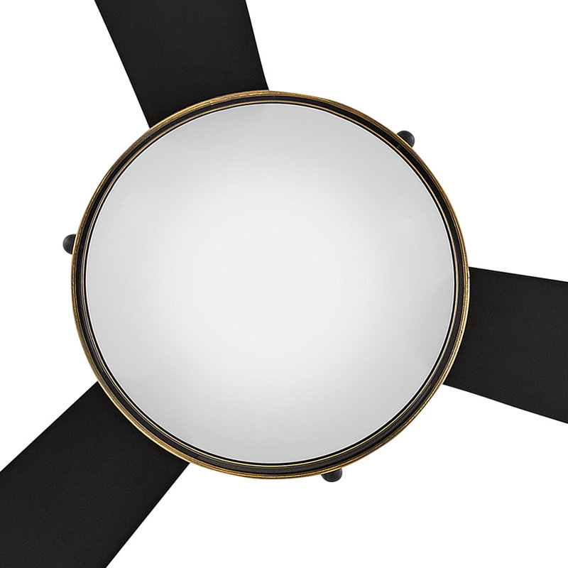 Burghard 50'' Ceiling Fan with LED Lights, Matte Black/Gold