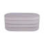 Banc avec rangement en velours taupe