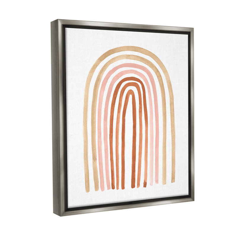 «Neutral Rainbow Arches» par Emma Scarvey sur toile, Cadre flottant gris lustré, H 31 po x l 25 po
