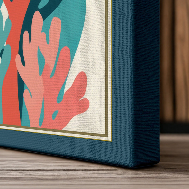 Print, 24x16 - 61.0 x 40.6 cm, Teal Border