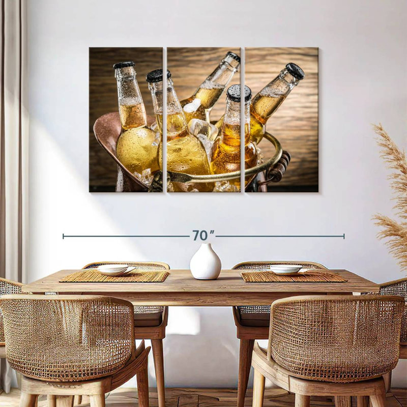 Yarlin Cold Beer Bottles, 36" H x 57" W