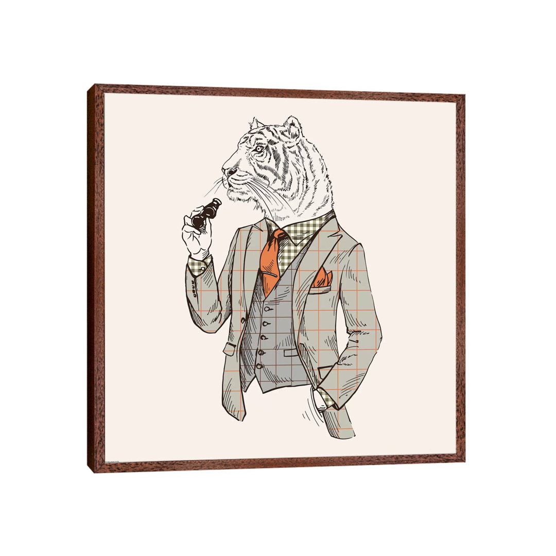 Tiger-Man - Floater Frame Print on Canvas