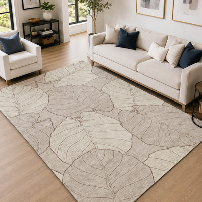 Tapis floral Prisco lavable à la machine Premium