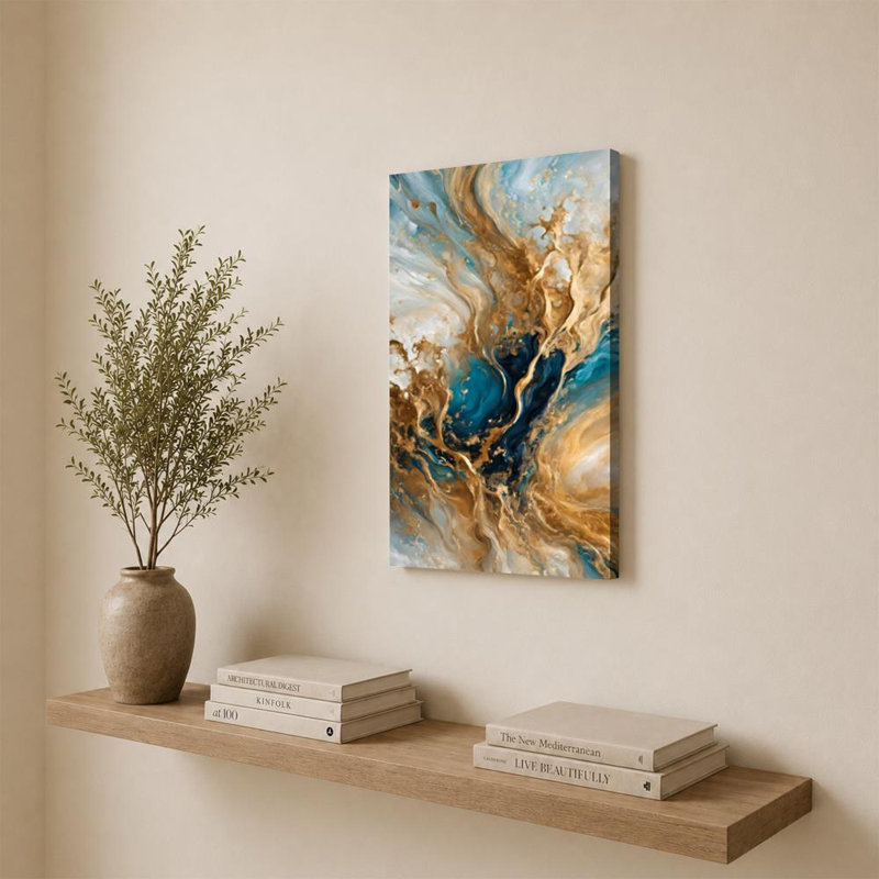 Matthew 3: 16. «Celestial Vision» par Mark Lawrence, H 30 po x l 18 po x P 1 po, Toile tendue, Aucune couleur