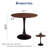 31.5" Round Dining Table With Pedestal Base,Mid-Century Modern Coffee Table With Mdf Table Top-843285507-852858339
