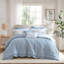 Ensemble de couette 5 pièces en microfibre à rayures imprimées, beige/rouge, format Queen-135106851-135106852