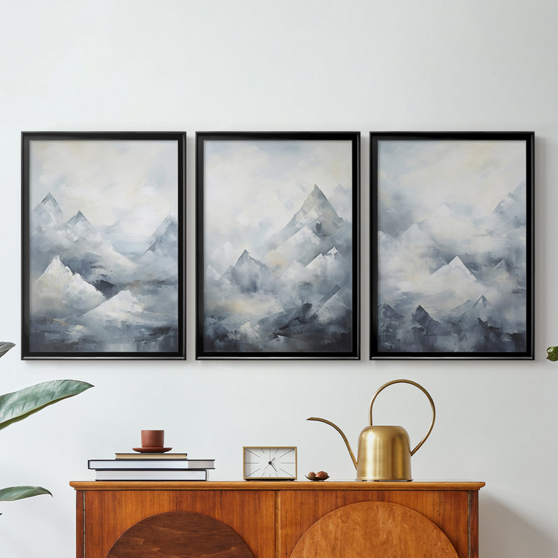 LANDSCAPES Series CCXXXIV - Toile tendue avec châssis sur mesure - 3 pièces, H 19 po x l 45 po