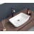 24"x15" White Ceramic Rectangular Vessel Bathroom Sink