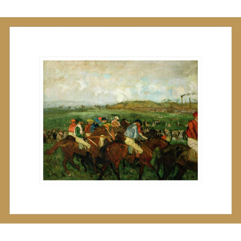 Course de messieurs. «Avant le départ» par Edgar Degas, impression giclée sur cadre, H 13,75 po x l 16,07 po