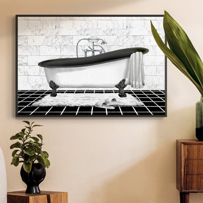 Modern Bath II-Framed Gallery Wrapped Canvas