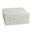 Table basse pour salon en blanc pur, table basse carrée en panneau de fibres à densité moyenne de 27,56 pouces, aucun assemblage requis