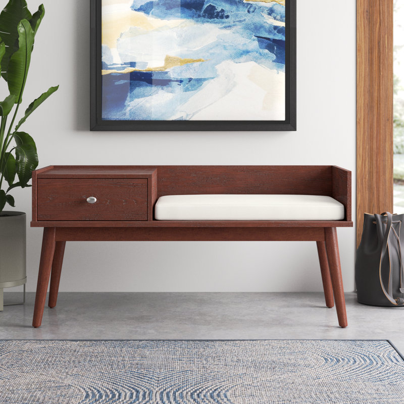 Banc de rangement en bois Hartnett, Espresso