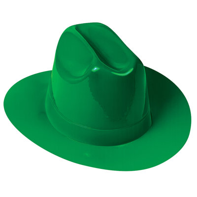 Beistle Plastic Cowboy Hat – Green Spirit Wear Western Costume Hat, Lightweight Headwear for Photo Booth Prop, Customizable Wearable for Rodeo Themes, Country Events & Saloon Parties