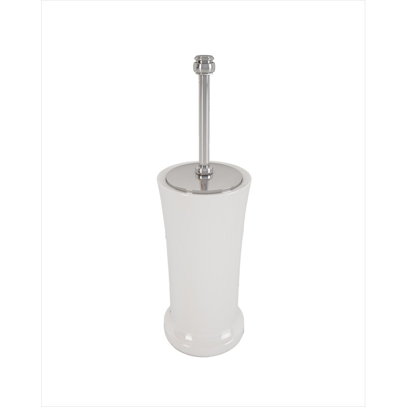 First Class 16.375" Toilet Brush and Holder, Polished Nickel