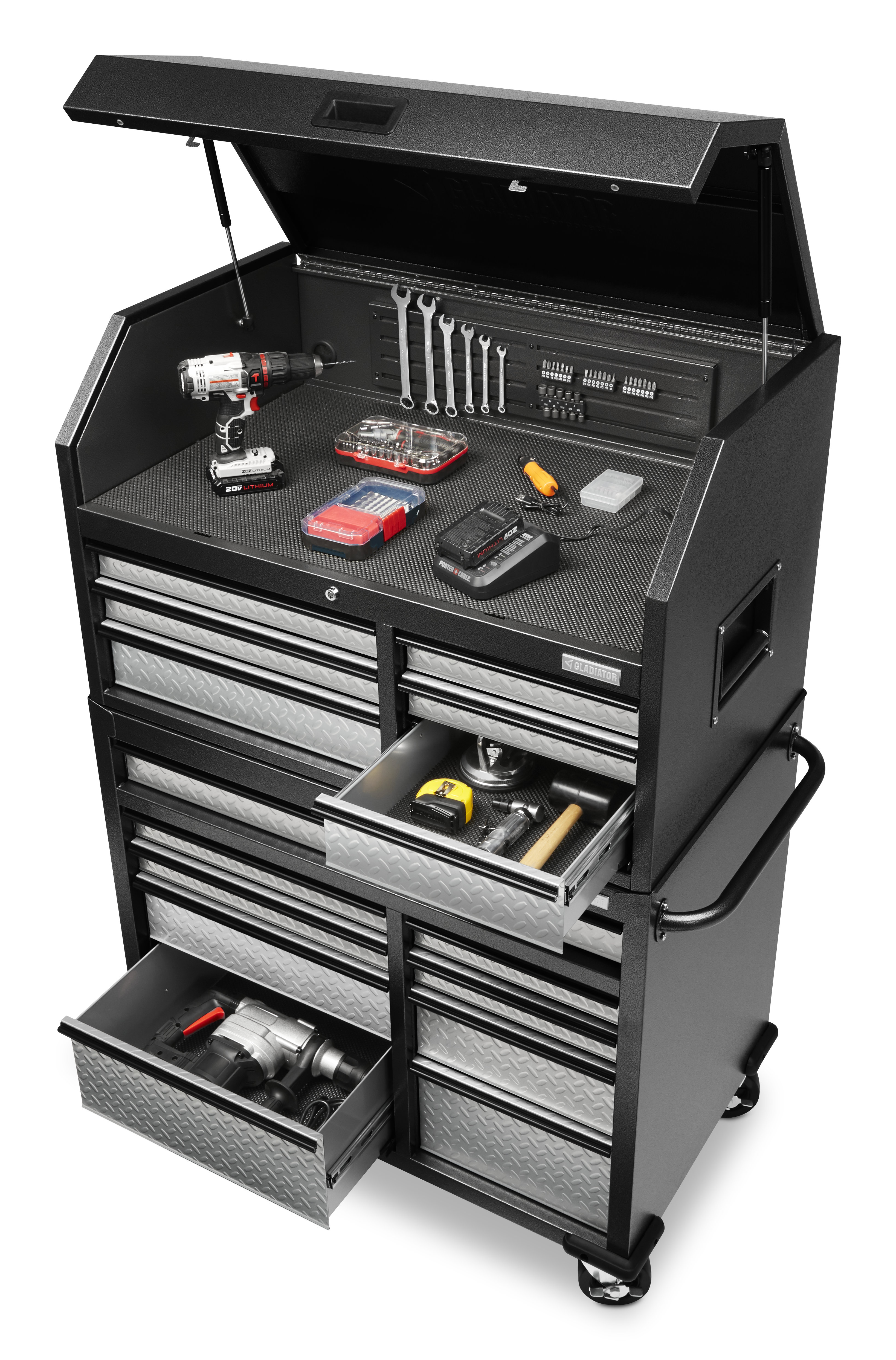 Gladiator® Premier 41 Inch 15-Drawer Mobile Tool Chest Combo & Reviews ...