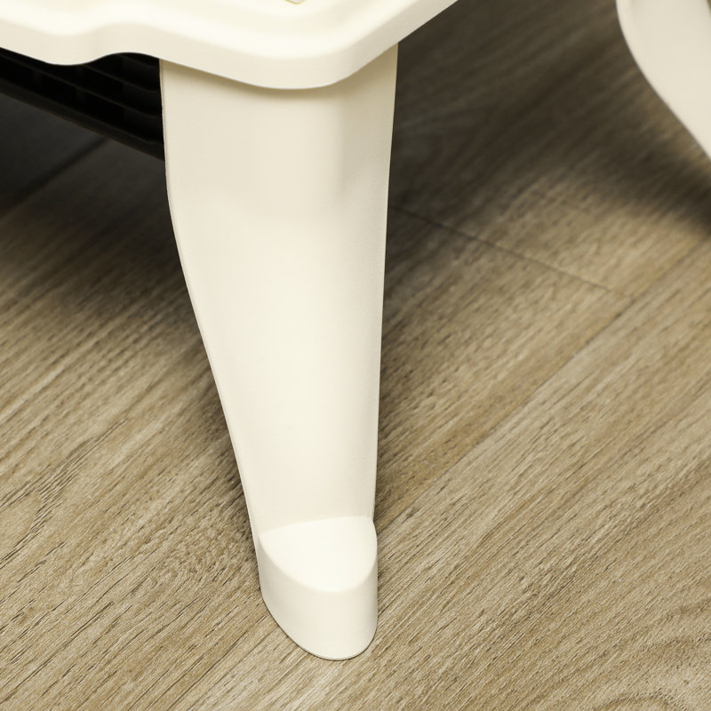 Foyer électrique sur pied 17 po, beige, 750 W / 1500 W, flamme de bûches réaliste, poêle protégé contre la surchauffe de 17 po et effet de flamme, unité