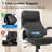 Nouhaus Posture Ergonomic Leather Office Chair. Click5 Lumbar Support with Flip-Up Arms. Modern Swivel Executive Chair and Computer Desk Chair  Black-57840355
