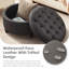 Dimitrika 30'W Faux Leather Tufted Round Storage Ottoman-679353209