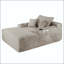 Méridienne convertible avec tissu moelleux, porte-gobelet et aucun assemblage requis-576935553