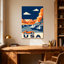 «Scenic & Cityscapes Retro Usa Road Trip Landscape Art»