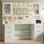 Meuble-lavabo 58,25 po avec miroir, station de charge, 8 tiroirs et 2 armoires-677203951