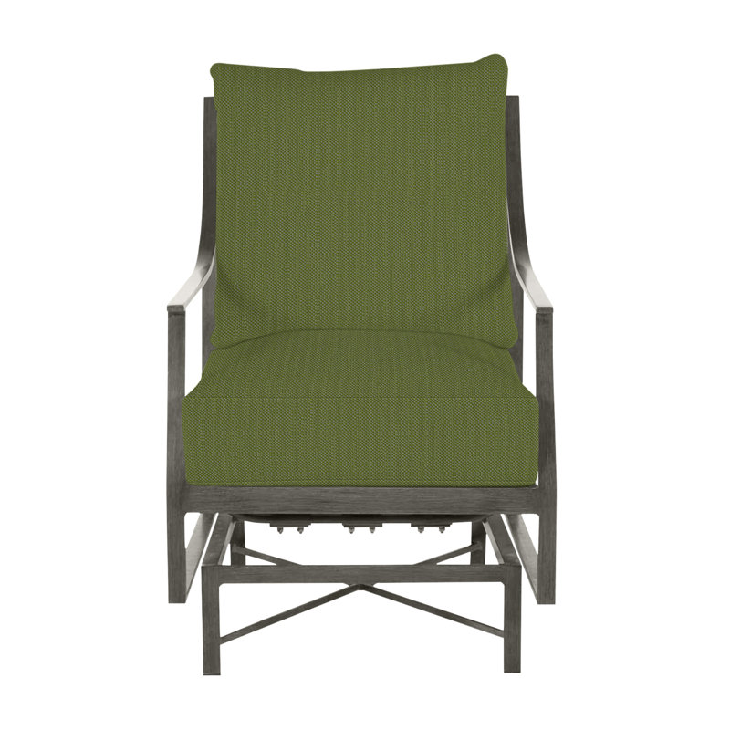 Méridienne d'extérieur en aluminium forgé Monaco, Sans bourrure + bourre standard, Forêt de lin, Gris ardoise