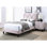 Lit en velours simple moderne - système de soutien sécuritaire 12, tête de lit réglable pour une qualité de sommeil personnalisée et une expérience de repos, sommier tapissier non nécessaire dans la fabrication du revêtement, sommeil confortable,