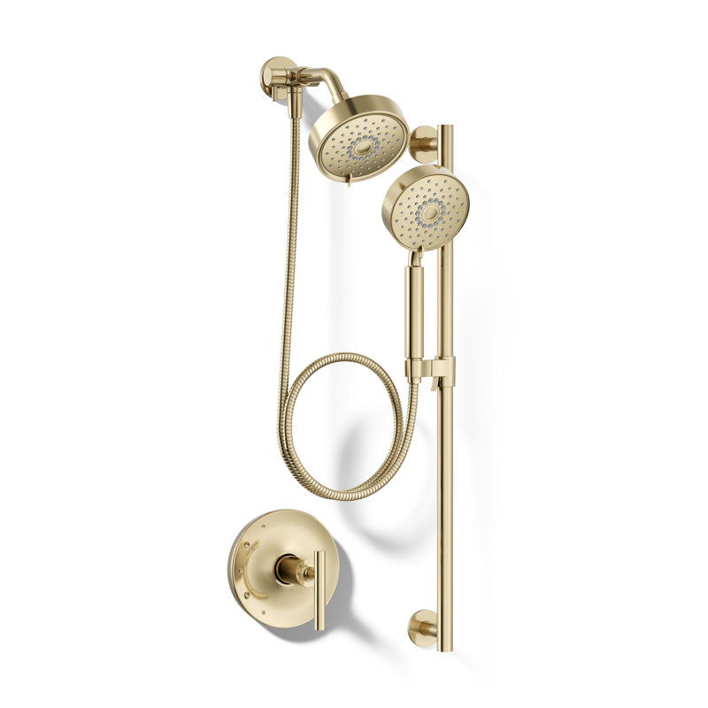 Kohler Purist Performance Showering Kit, 2.5 GPM Multifunction Showerhead and Handshower Package, Three Spray Settings