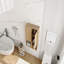 Armoire murale 24 po, porte à fermeture douce, convenant à une petite salle de bain, bureau, rangement, chêne d'origine (Kd-Packing) -12 * 2