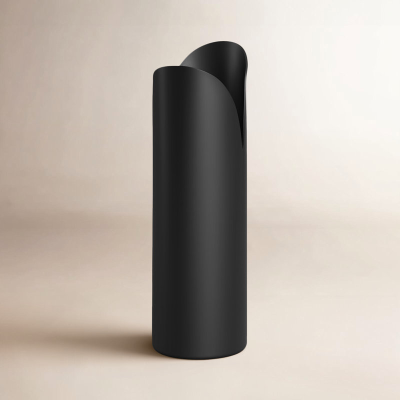 Jenny Iron Table Vase, Black, 15.75" H x 5" W x 5" D