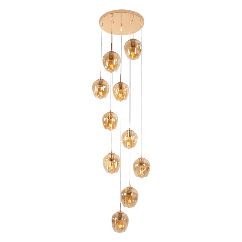 10 - Light Dimmable Tiered Chandelier