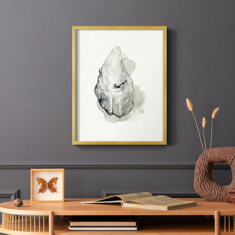 «Oysters on the Bay III», reproduction encadrée - bois massif, H 10 po x l 8 po