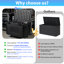 Valise utilitaire 35 po, coffre à câbles empilable, valise ATA imperméable et professionnelle, coffre de rangement roulant robuste avec roues pour équipement audio et dj professionnel, transport de matériel de tournée