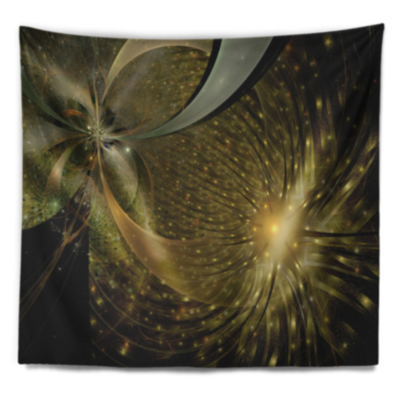 Tapisserie abstraite symétrique de modèle de feu d'artifice, H 32 po x l 39 po